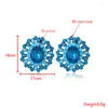 Stud Earrings Fashion Pink Crystal Stone White Opal Rhinestone Oval For Women Girl Romantic Geometric Earring Jewelry