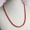 Kedjor 4 8mm risform röd korall halsband naturlig ädelstenar choker kvinnor mode trendiga vintage smycken