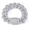 18mm Breite 16-24 Zoll 925 Sterling Silber Pass Test Moissanit Diamant Miami Kubanische Kette Halskette Armband für Frauen/Männer Schönes Geschenk