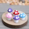 Petit champignon coloré Micro-vue, décoration artisanale en résine