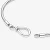 Pulseira de corrente de cobra de nó infinito para pandora autêntica prata esterlina jóias de festa de casamento para mulheres namorada pulseiras de designer com conjunto de caixa original