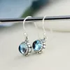 Dangle Earrings & Chandelier Vinregem 925 Sterling Silver Blue Topaz Gemstone Wedding Engagement Romantic Drop For Women Fine Jewelry