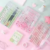 12pcs/set kawaii gel pen لطيف الحبر الأسود الحبر المحايد المكتب لوازم الكتابة