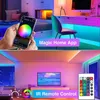 LED Strips LED Strip Light RGB TV Screen Desktop Bedroom Decoration Flexible Lamp Tape Music Bluetooth Controler USB 5V Smart Light String P230315