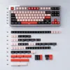 Teclados gmk flamin vermelho preto 172 keys sa perfil tiro duplo keycap inglesa personalidade personalizada capas para teclados mecânicos