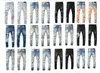 Jeans masculino jeans jeans Cool estilo designer de luxo jeans calça angustiada motociclista raspada azul jean jean slim slim slim size tamanho 28-40 t230316