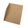 Bruin Kraft Paper A4 Documenthouder Bestand Storingszak Pocket Envelop Blank met opslag String Lock Office Supply Pouch SN4105