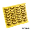 Faux cils de vison réutilisables faits à la main Messy Crisscross Multilayer Faux cils épais Naturellement doux Délicat Full Strip Lash Extensions