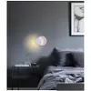 مصابيح الجدار أسود أبيض 90260V الضوء الداخلي مصباح LED غرفة نوم 360 زاوية قابلة للدوران معدن مطلي 5W SCONCE الإبداعي أضواء التسليم DHY1L
