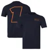 2023 Nueva camiseta de carreras F1 Fórmula 1 Camiseta de conductor Verano Hombres Mujeres Moda Contraste Color Casual Camiseta de manga corta Tallas grandes