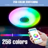 Illuminazione intelligente Plafoniera a LED Lampada cambia colore RGB 220V Lampadario da incasso da incasso per interni con telecomando APP vocale Bluetooth 230316