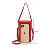 Вечерние сумки женская сумка для мобильного телефона мини -кросс -кузов кожаный сотовой кошелек маленький плеч