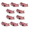 Brooches 10pcs Japanese-Style Red Koi Fish Flag Brooch Enamel Pin Bag Clothes Jewelry Decorative Lapel Pins Badge For Friends Kids Gifts