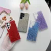 Luksusowe folia konfetti cekiny miękkie TPU dla Samsung S23 Fe Ultra S22 Plus A24 A14 A54 A34 A13 A53 A33 A73 5G A32 S21 Bling Shinny Glitter Blosch Blawly Telefone Cover