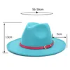 Lopard Bottom Patchwork Fedora Hats z gorącym różowym kościelem Kościoła Kobiety Kobiety Eleganckie imprezowe top kapelusz mężczyzna Cowboy Panama Felt Cap