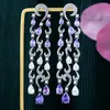 Dangle Earrings Soramoore Trendy Street Style Pendant For Women Wedding Party Cubic Zircon Dubai Bridal Earring Boucle D'oreille