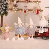 Świąteczne dekoracje świąteczne drzewo DIY upuszczanie ozdoby dzieci Plusz Elk Angel Angel Girl Doll Wiselant Wiszący dekoracja dekoracja imprez