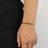 Braccialetti con ciondoli Gioielli Hip Hop Rock Nome personalizzato Bracciale in acciaio inossidabile con catena a maglia cubana Miami placcato oro 18 carati per uomo 2303288f