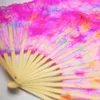 Bühnenkleidung 4 Farben Damen Dancewear Performance Prop Seide 1 Paar Fans Tanzzubehör Tie Dye 180 cm Bauchfächerschleier