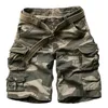 Herenshorts Militaire vrachtbroek Men Men Summer Multi-pockets Mens Shorts Shorts Casual Camouflage Korte broek Men Bermuda Masculina met vrije riem G230316