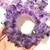 Decorative Figurines Amethyst Candlestick Natural Rough Stones Minerals Gems Healing Reiki For Home Decoration