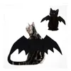 Cat Costumes Pet Shawl Bat Wings Halloween Christmas Spring Festival Toy Gift Felt söt dekoration Tillbehör Fabrikspris