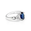 Anneaux de mariage Shuning bleu zircon cubique CZ et fiançailles pour femme bijoux à breloque Bijoux Ringen Voor Vrouwen