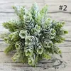 Decorative Flowers 30 Heads Artificial Small Pineapple Plastic Tree Leaves Flores Fake DIY Wedding Home Decoration Plant Green Leaf