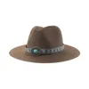 Cappello da spiaggia Cappello di paglia Cappelli per donna Cintura da cowboy occidentale Cappello da donna estivo di lusso vintage Panama solido