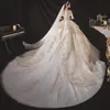 2023 신부를위한 럭셔리 라인 웨딩 드레스 두바이 아랍어 플러스 사이즈 채플 기차 아가 볼 가운 vestido de novia Appliqued Bridal Wedding Gowns Custom Made