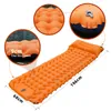 Outdoor Pads Sleeping Pad Camping Inflatable Mattress with Pillows Travel Mat Folding Bed Ultralight Air Cushion Hiking Trekking 230316