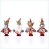 Christmas Decorations Tree Pendant Plush Hanging Ornaments Santa Reindeer Snowman Doll With Bells Party Xbjk2209 Drop Delivery Home Dhyj9