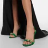 Aquazzura kvinnors slingback stilett sandaler kvällskor äkta läderpumpar smal band öppen tå klänningskor lyxdesigner höga klackar 35-42 med låda