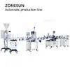 ZONESUN Ligne de production automatisée pour gel sauce chili bouchon à vis bouteille ronde remplissage de pot capsulage étiquetage Unscrabler Machine ZS-FAL18X9