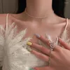 Tour de cou 2023 mode tendance Simple élégant délicat perle Chokers collier dames français Vinatge bijoux fête cadeaux en gros