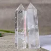 Decorative Figurines 1PC Natural Crystal Clear Quartz Point Wand Meditation Healing Stone Home Decoration Reiki Tower Beautiful Ornament