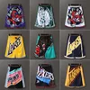 Herrshorts Raptors Basketbyxor Sport Lakers Shorts Herr Fitness Löpträningsbyxor Lös över knä Grizzlies Capris