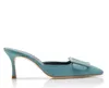 Sandały designerskie Kobieta Obcina Maysale MAYASALE 70 mm zamszowe skórzane suwak buty z klamrą spiczastą paszą stolitową gumową podeszwę z pudełkiem 35-42eu