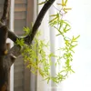 Decorative Flowers 130cm Artificial Hanging Vines Percian Ferns Plants Fake Iron Ivy Leaves Garland Vine Wall Indoor Outdoor Gardon