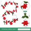 Decorative Flowers Christmas Flower Wall Hanging Decoration Day Ornaments Leaf Simulation Cane