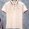 Men's Polos Designer h Embroidered men polo shirt t Cotton Short-sleeved Oversize Lapel Sweat Mens Business Casual Shirt xxxl 5EJD