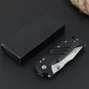 1Pcs Survival Folding Knife D2 Satin Blade G10 with Steel Sheet Handle Outdoor Camping Hiking Fishing Pocket Folder Knives with Retail Box