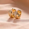 Creolen Kristall Klein Für Männer Frauen Mädchen Mode Kreative Geometrische Metall Huggie Ohrring Hiphop Schmuck Großhandel Geschenk