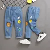 Dżinsy Summer Baby Boys Denim Denim Hole Dzieci Dżinsy w stylu Korea Południowej Casual Cowboy Pants Child Toddler Beach Spods 230317