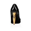 デザイナー女性ハイヒールデザイナードレスシューズスタイルレディーススティレットヒール 10 センチメートル本革ポイントトゥパンプスローファーゴム靴