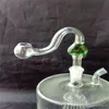 Hookahs Bending peach pot Wholesale Glass bongs Oil Burner Glass Water Pipes Oil Rigs Smoking Free