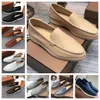 Loro Piano Piana Chaussures Contrôles Charmes Real Walking Photo Designer Suede LP LOCES DE MADE ECHELLIS