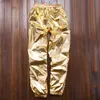 Mens Pants Hip Hop Men Shiny Silver Street Dance Pants Mens Jogger Pants Elastic Waist Hiphop Dancing Trousers Streetwear 230317