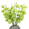 Kwiaty dekoracyjne sztuczne zielone owoce gałęzi stolika stolika flores sztuczne