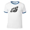 Heren t shirts grappige fiets op est ontwerp mode t-shirt zomer mannen cartoon coole raglan mouw tee tops